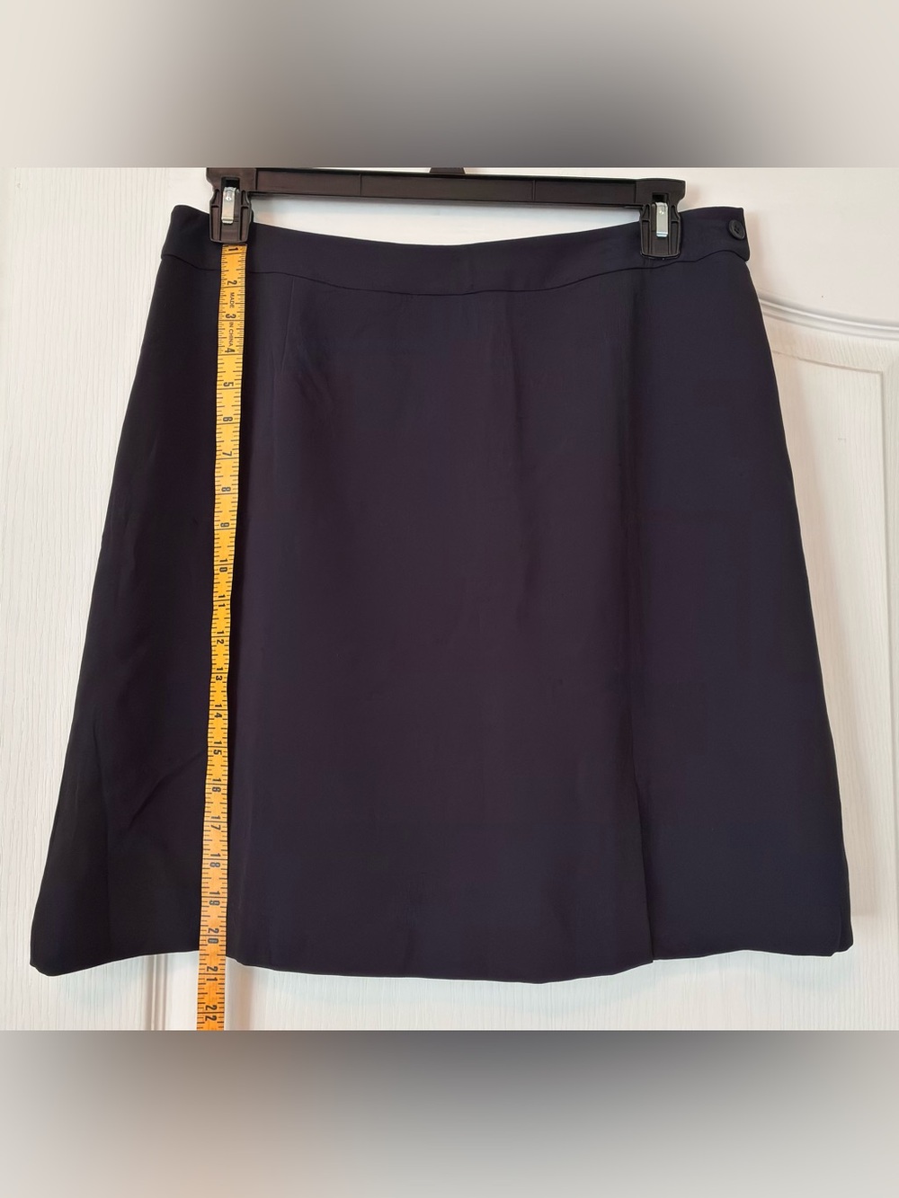 Vintage Jones New York Black A-Line Midi Skirt Size 16 Made in USA